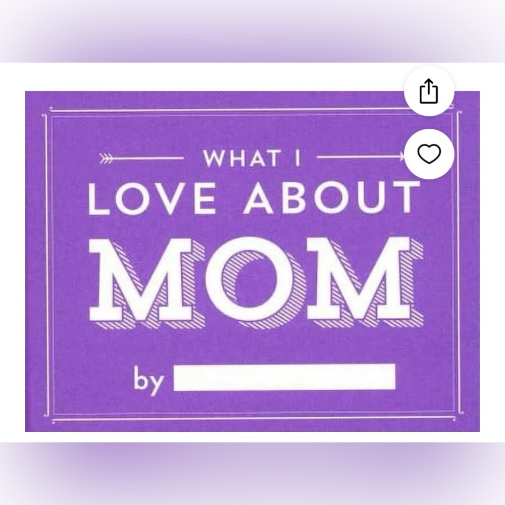 What I Love About Mom Fill In The Love Book Fill-In-The-Blank Gift Journal(NWT)